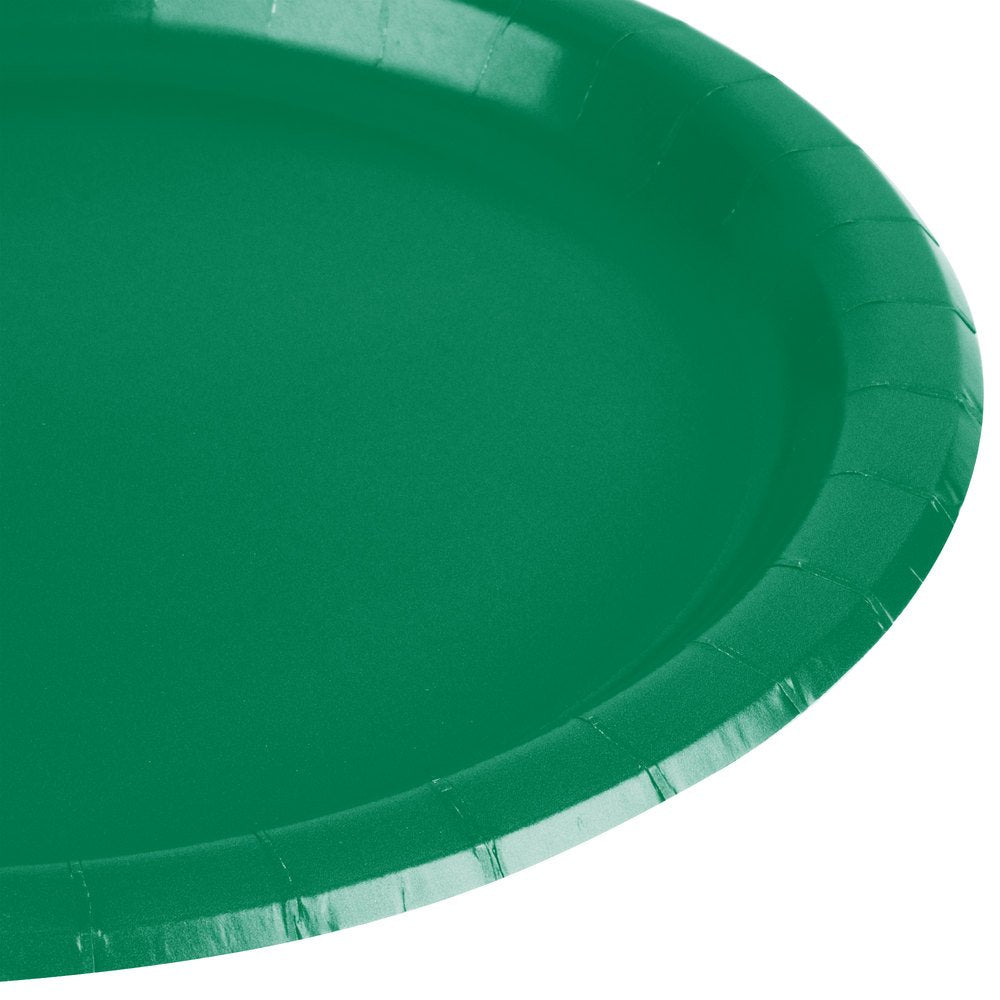 Festive Green Disposable Paper Plates - 6.75'', 20 Count - Perfect For Birthdays, Weddings, Baby Showers